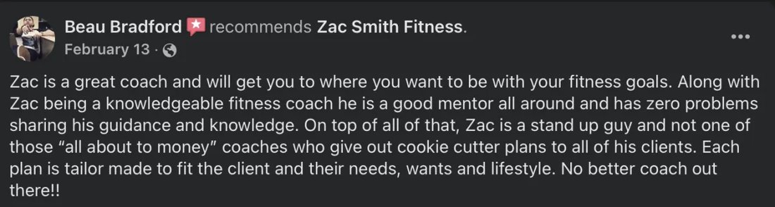 Client review from Beau Bradford