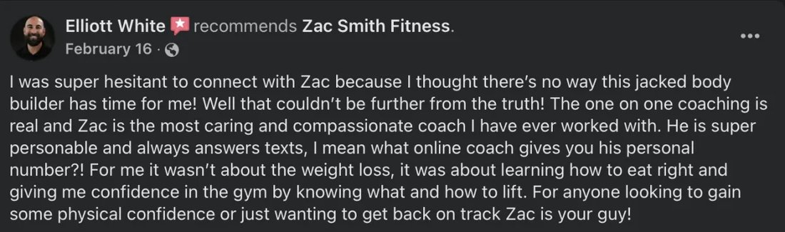 Client review from Elliott White