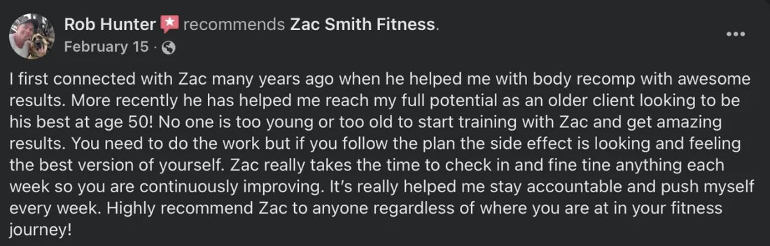 Client review from Rob Hunter